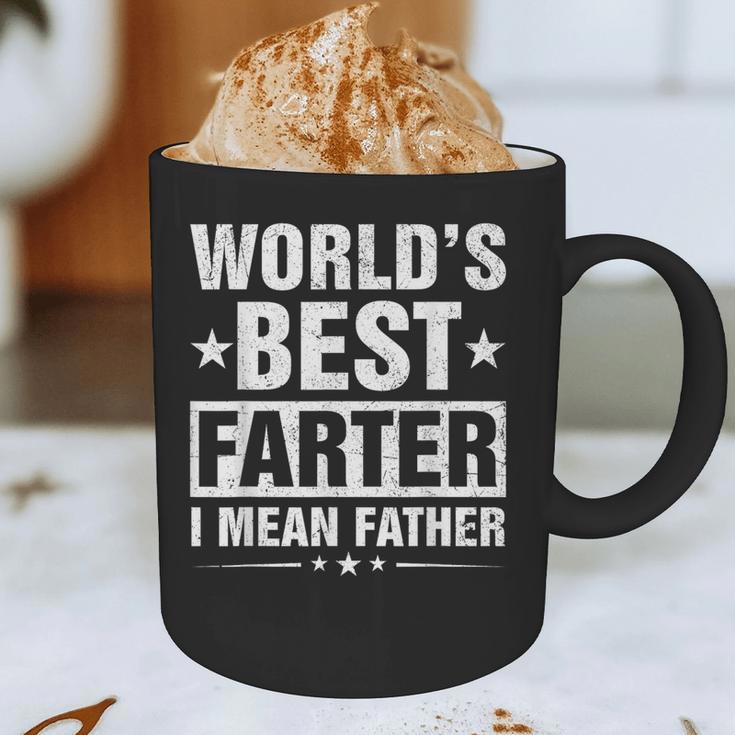 World's Best Farter I Mean Father Retro Father's Day Dad Graphic Print Coffee Mug