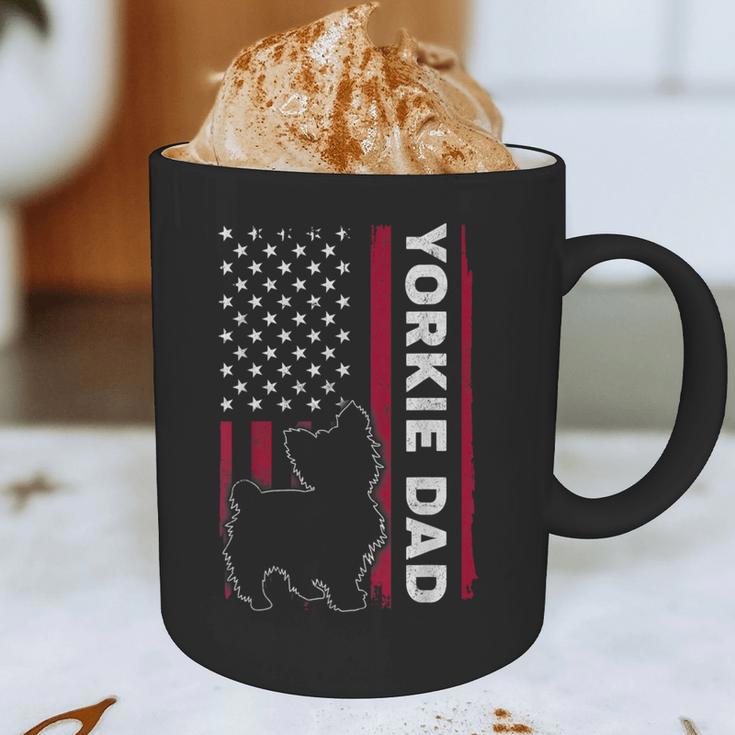 Yorkie Dog Vintage US American Flag Yorkie Dad Fathers Day Graphic Print Coffee Mug Yorkie Dog Vintage US American Flag Yorkie Dad Fathers Day Graphic Print Coffee Mug