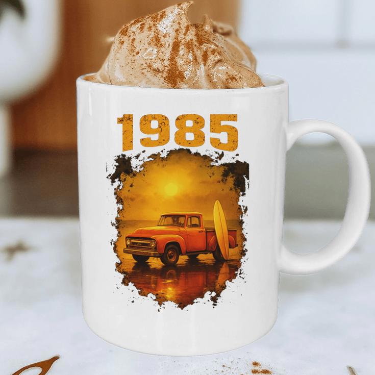 1985 Vintage Sunset Surf Truck Retro Beach Nostalgia Graphic Print Coffee Mug