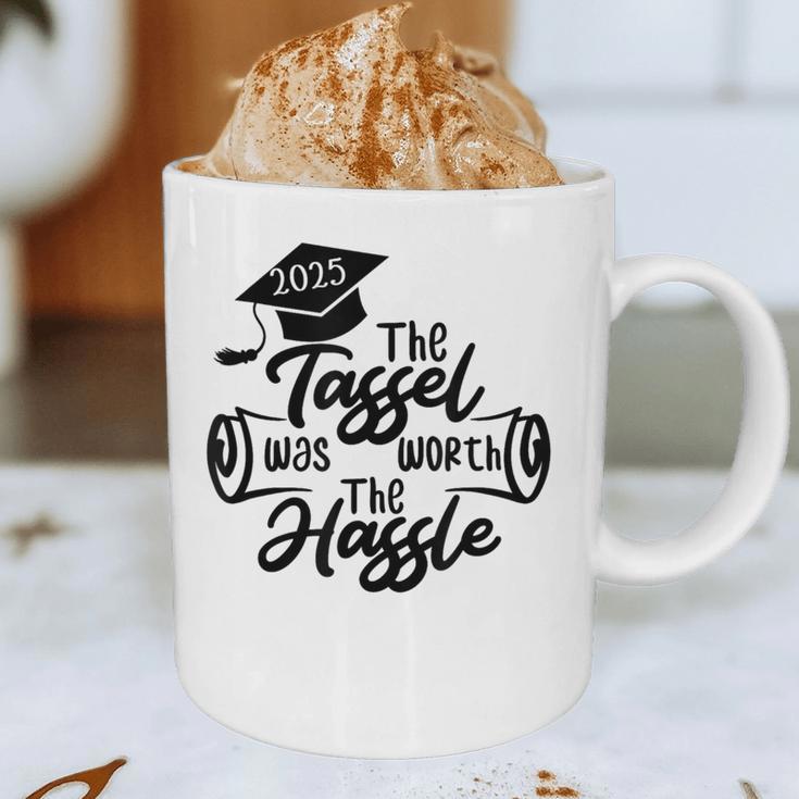 2025 Graduation The Tassel Was Worth The Hassle University Graphic Print Coffee Mug