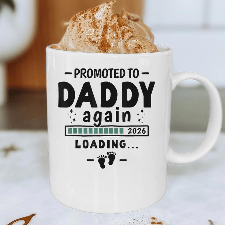 2nd Baby Announcement For Dad Promoted To Daddy Again 2026 Graphic Print Coffee Mug