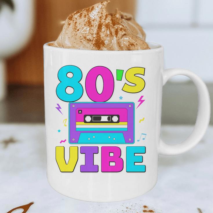 80's Vibe Retro Style Cassette Tape Nostalgia 1980s Party Premium Tri-Blend Graphic Print Coffee Mug