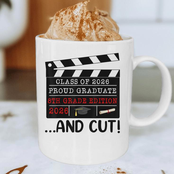 8th Grade Graduation 2026 Graduate Clapperboard Graphic Print Coffee Mug