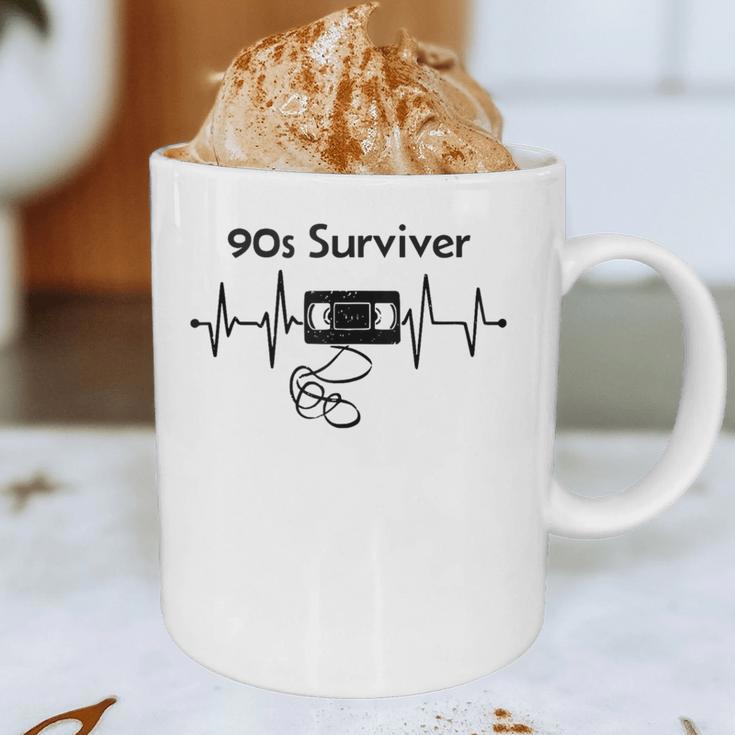90s Survivor Retro Nostalgia Vintage Throwback Graphic Print Coffee Mug