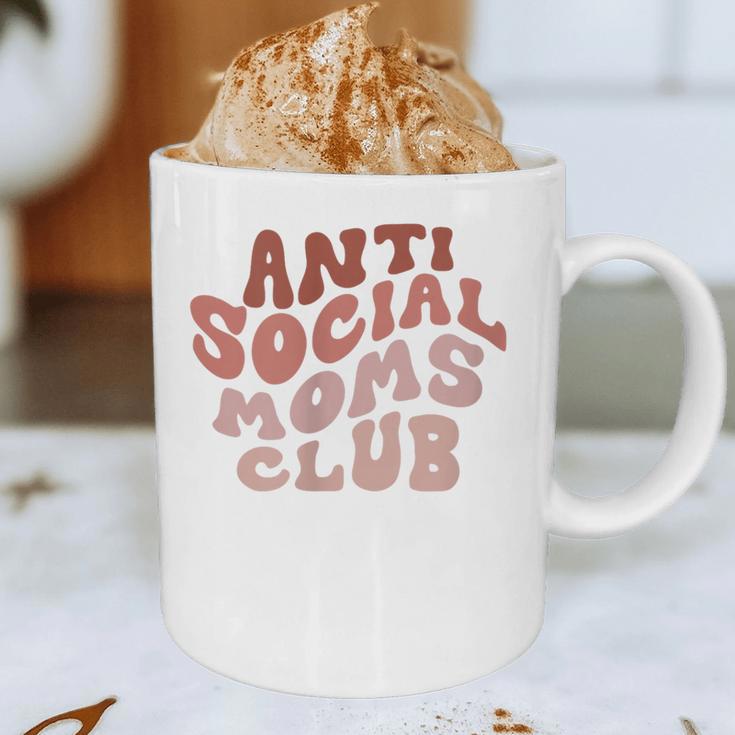 Anti Social Moms Club On Back Retro Introvert Unsociable Graphic Print Coffee Mug Anti Social Moms Club On Back Retro Introvert Unsociable Graphic Print Coffee Mug