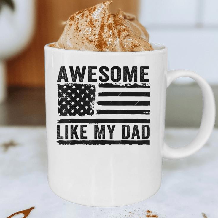 Awesome Like My Dad Fathers Day Usa Flag Dad Husband Family Graphic Print Coffee Mug