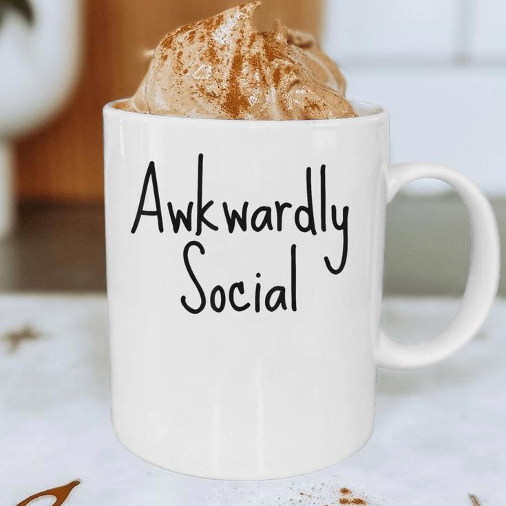 Awkwardly Social Introvert Anxious Socially Awkward Graphic Print Coffee Mug
