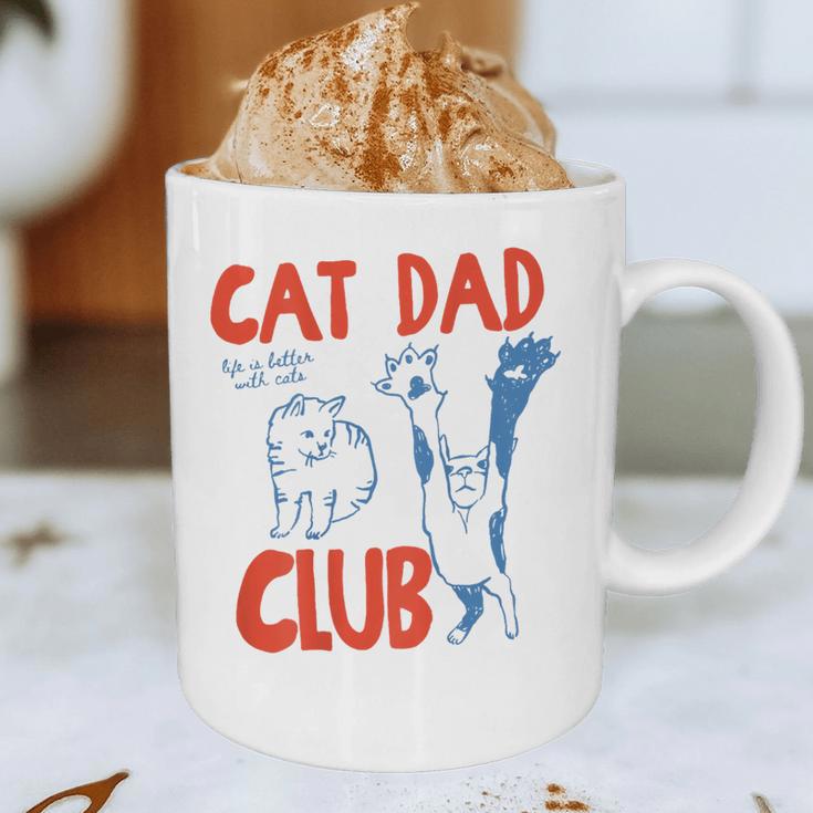 ON Back Cat Dad Club Life Is Better With Cats Father's Day Graphic Print Coffee Mug