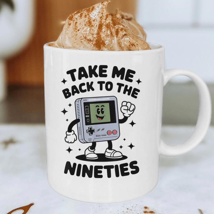 Take Me Back To The Nineties 90's Retro Gamer Nostalgia Graphic Print Coffee Mug