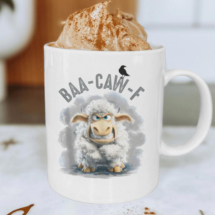 Back Off – Sheep Baa Crow Caw Pun For Introverts Graphic Print Coffee Mug