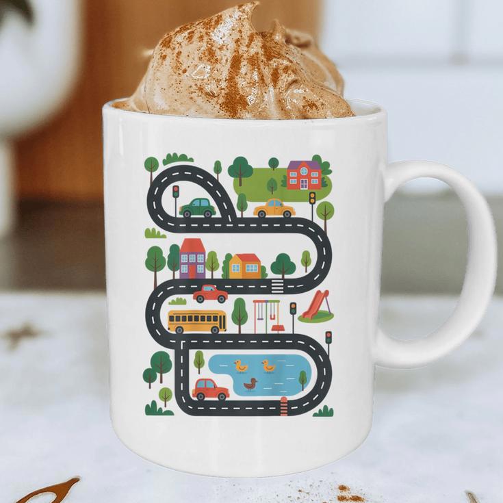On Back Tired Dads Club Car Race Track On Dad Daddy Graphic Print Coffee Mug On Back Tired Dads Club Car Race Track On Dad Daddy Graphic Print Coffee Mug