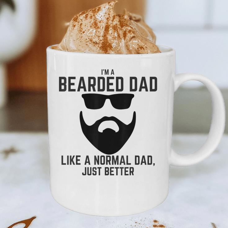 Bearded Dad Beard Humor Superhero Graphic Print Coffee Mug