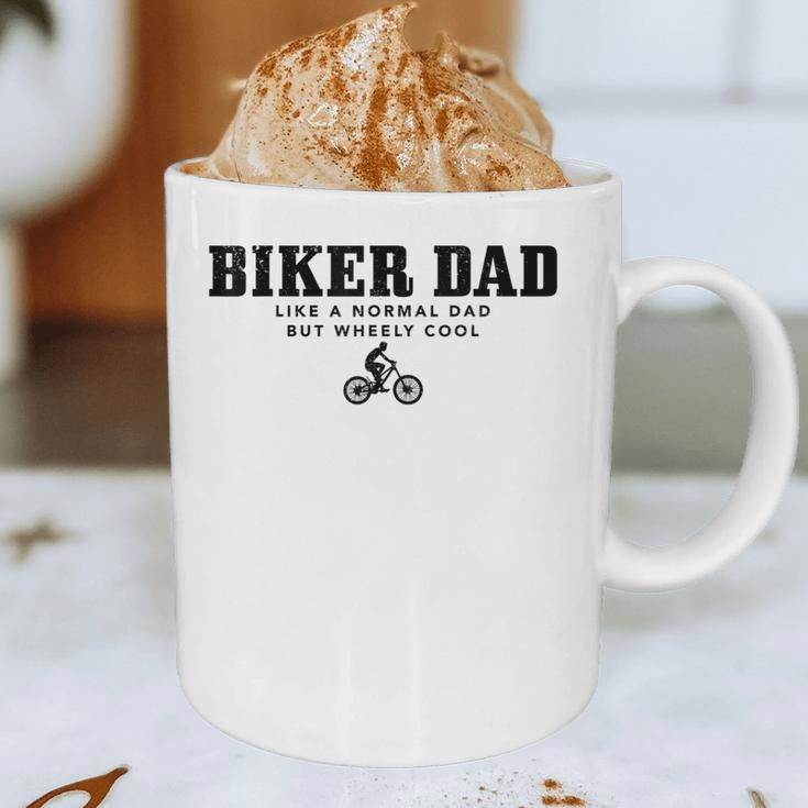 Biker Dad Mountain Bike MTB Father's Day Cyclist Graphic Print Coffee Mug
