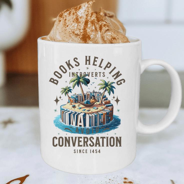 Books Helping Introvert Avoid Conversation Graphic Print Coffee Mug Books Helping Introvert Avoid Conversation Graphic Print Coffee Mug