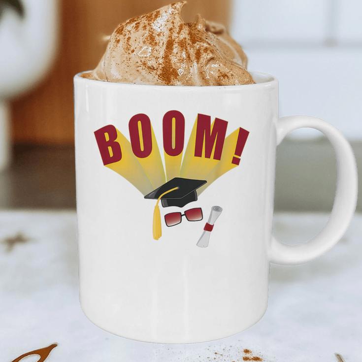 Boom Graduation Hat And Diploma For Proud Graduate Graphic Print Coffee Mug