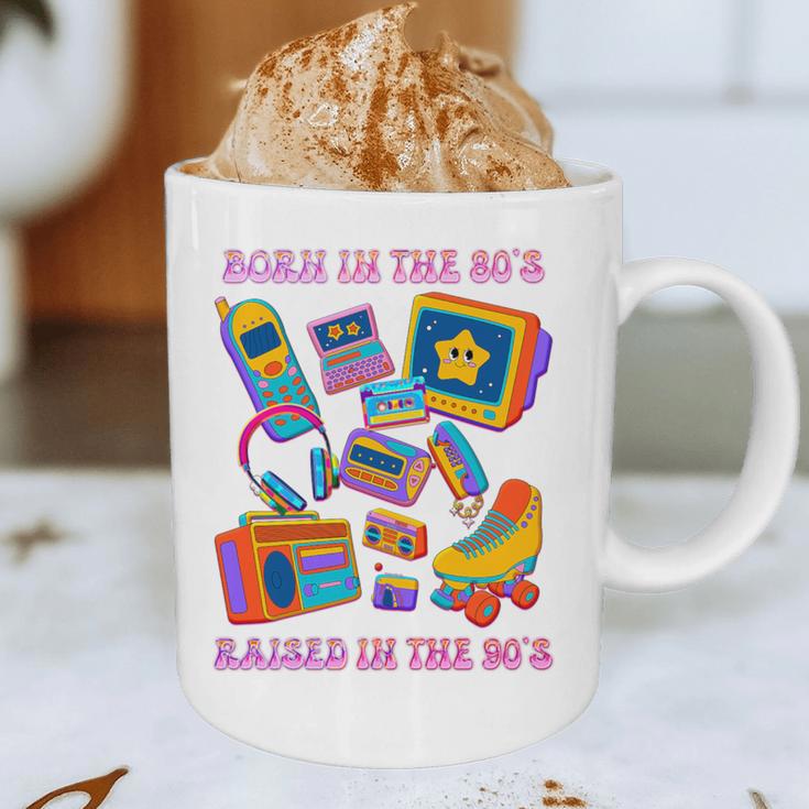 Born In The 80s Raised In The 90s Nostalgia Retro Memories Premium Tri-Blend Graphic Print Coffee Mug