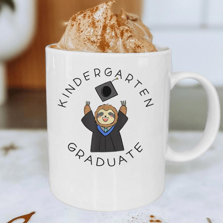 Boys Girls Kindergarten Graduate Sloth Graduation Cap Graphic Print Coffee Mug