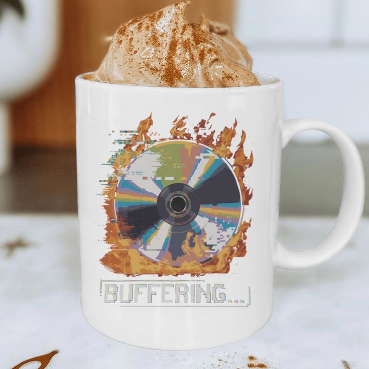 Buffering Glitched CD On Fire 2000s Nostalgia Graphic Print Coffee Mug