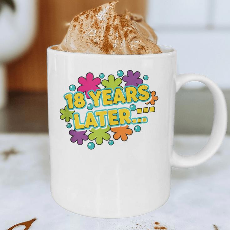 Cartoons Retro 18 Years Later Groovy Pop Art Nostalgia Graphic Print Coffee Mug Cartoons Retro 18 Years Later Groovy Pop Art Nostalgia Graphic Print Coffee Mug