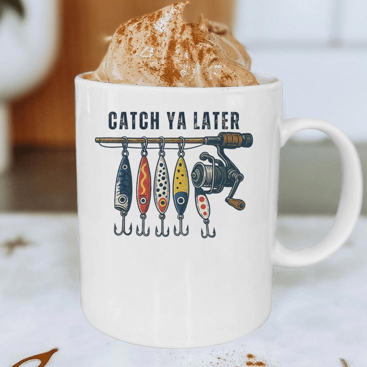 Catch Ya Later Vintage Fishing Lures Outdoor Dad Son Graphic Print Coffee Mug