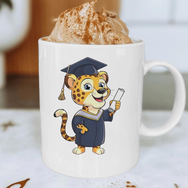 Cheetah Graduation Cute Kindergarten Elementary High School Graphic Print Coffee Mug