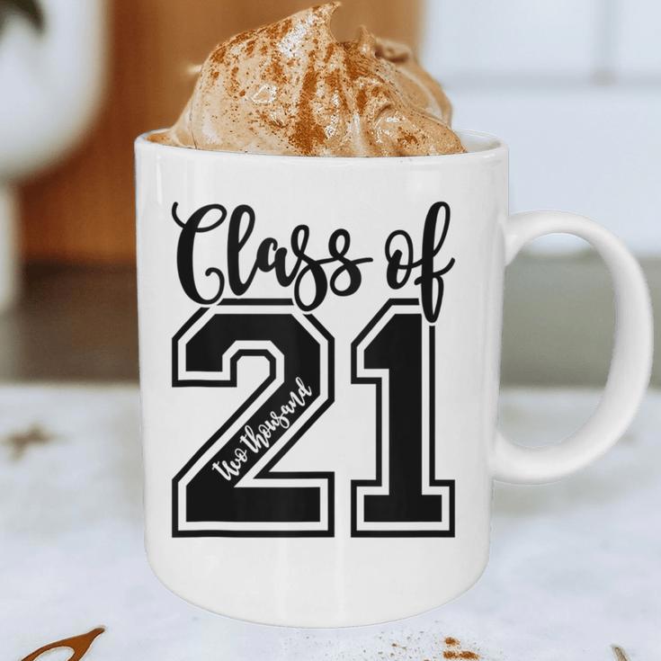 Class Of 2021 Senior 21 Cool Graduation Graphic Print Coffee Mug