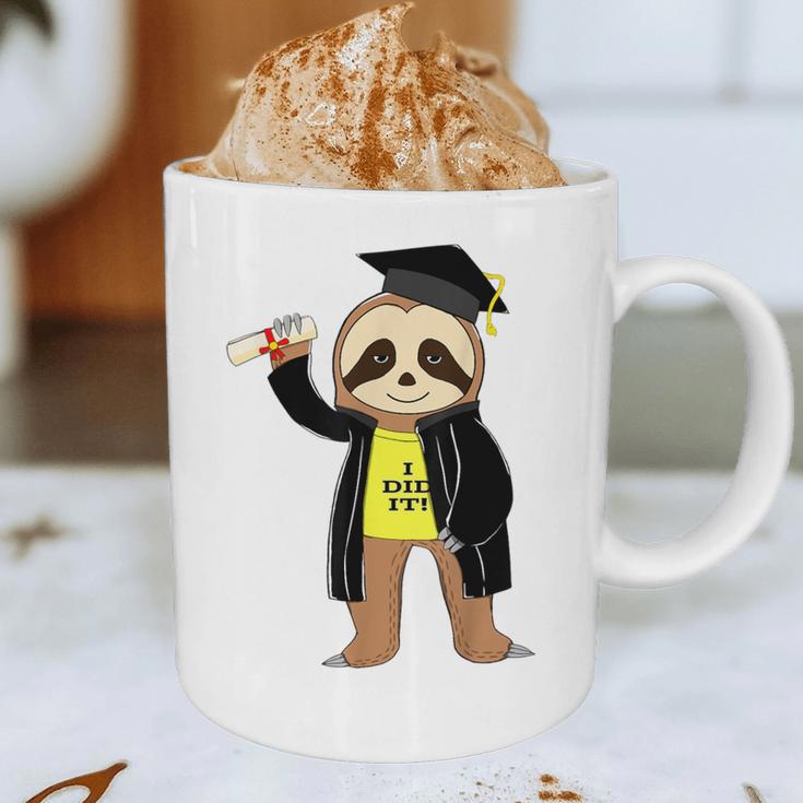 Class Of 2022 Sloth Graduation Masters College High School Graphic Print Coffee Mug