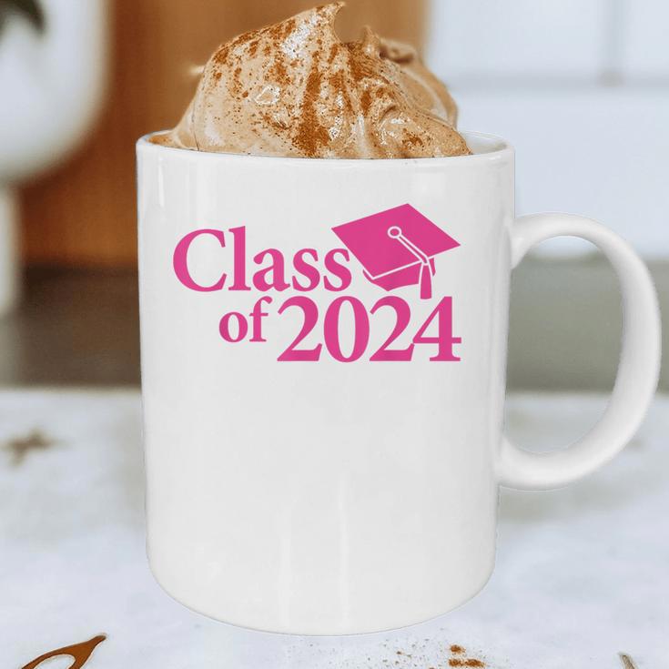 Class Of 2024 Pink For Girls And Women Graduation Graphic Print Coffee Mug