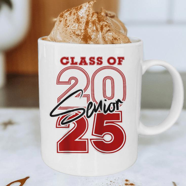 Class Of 2025 Senior 2025 Graduation Red Raglan Baseball Tee Graphic Print Coffee Mug