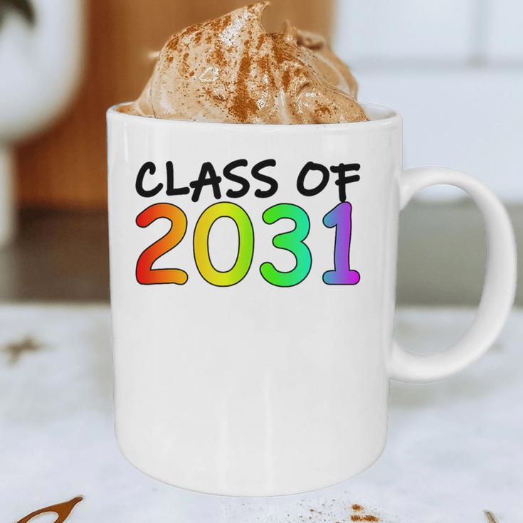 Class Of 2031 Pre-K -12th Grade Hand Prints Space Graduation Graphic Print Coffee Mug