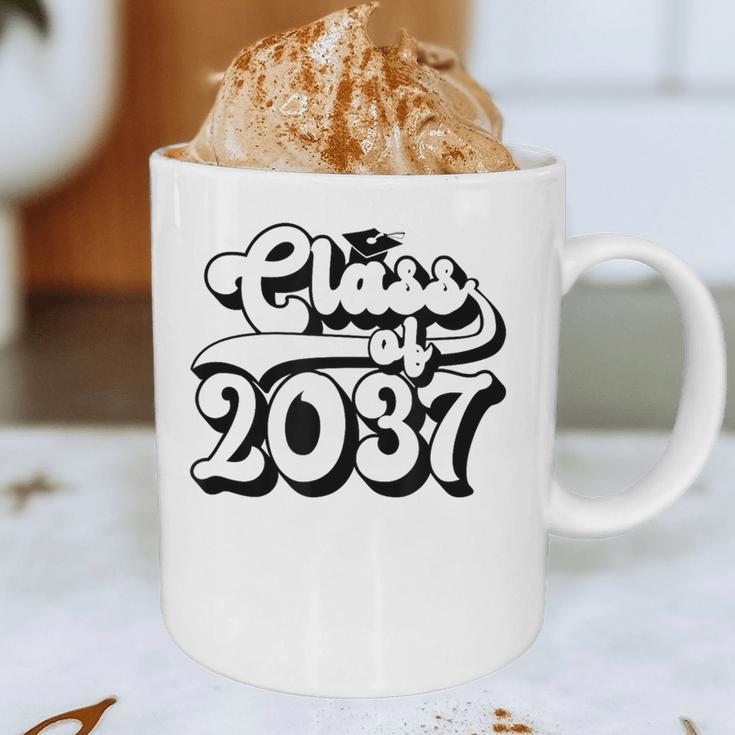Class Of 2037 Senior Retro 2037 Grad Graduate Graduation Graphic Print Coffee Mug