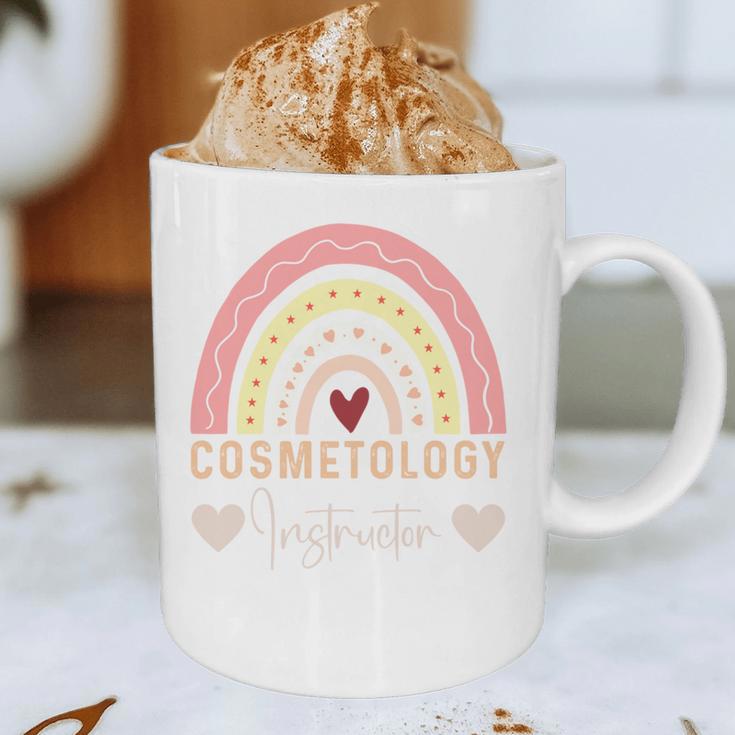 Cosmetology Instructor Cosmetologist Graduation Rainbow Graphic Print Coffee Mug