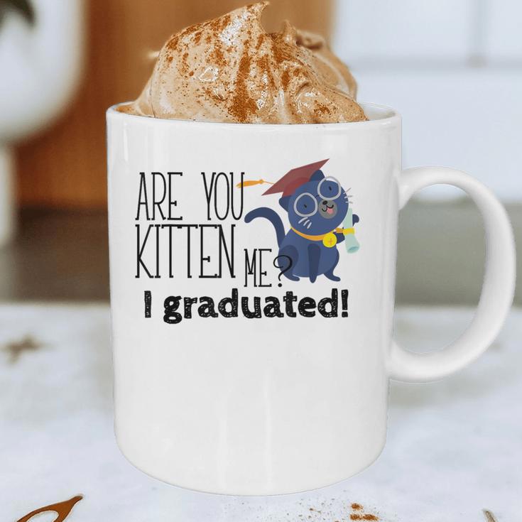 Cute Graduation Cat Masters High School T-Shirt For Men Women Kids Graphic Print Coffee Mug
