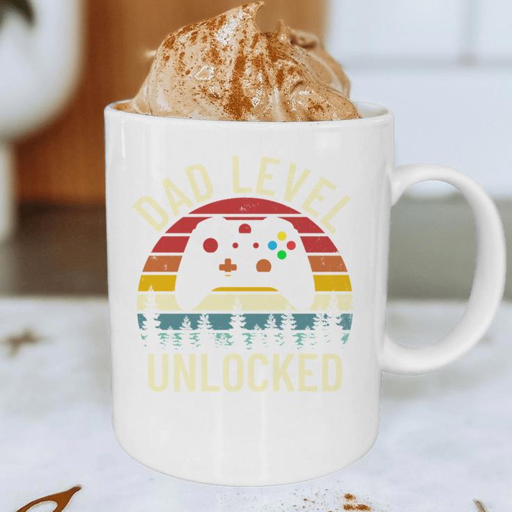 Cute Vintage Dad Level Unlocked Funny Gamer New Daddy Father Graphic Print Coffee Mug