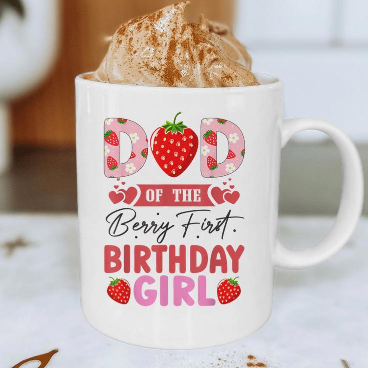 Dad Of The Berry First Birthday Girl Sweet Strawberry Graphic Print Coffee Mug