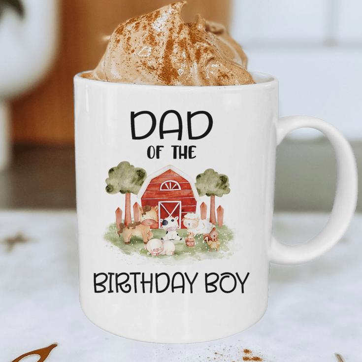 Dad Of The Birthday For Boy Barnyard Farm Animals Party Graphic Print Coffee Mug Dad Of The Birthday For Boy Barnyard Farm Animals Party Graphic Print Coffee Mug