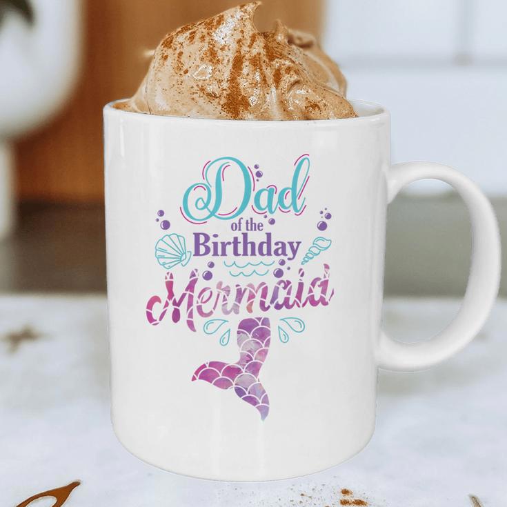Dad Of The Birthday Mermaid Birthday Party Mermaid Dad Graphic Print Coffee Mug