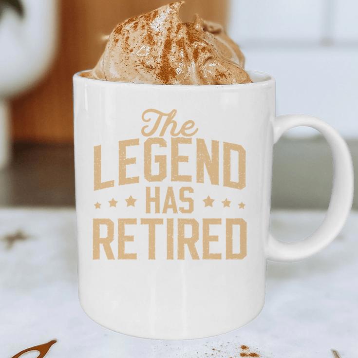 Dad Grandpa Retirement The Legend Has Retired 2026 Men Graphic Print Coffee Mug