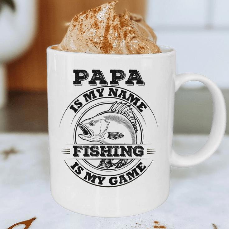 Dad Is My Name Fishing Is My Game Loves Fishing Graphic Print Coffee Mug