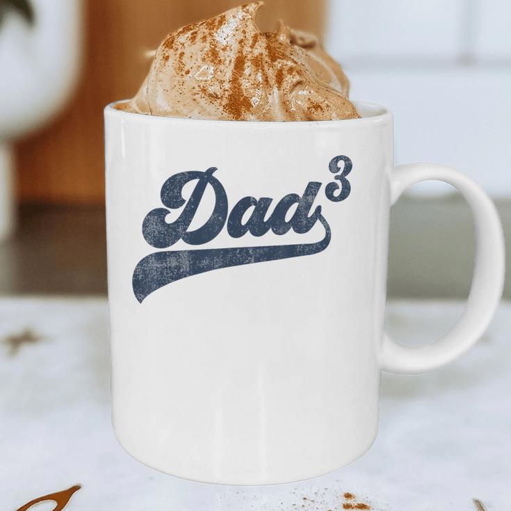 Dad3 Dad Cubed Father Of Three Daddy 3 Third Time Dad Graphic Print Coffee Mug