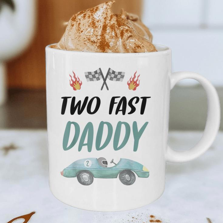 Daddy Dad 2nd Birthday Two Fast Race Car Second Bday Party Graphic Print Coffee Mug