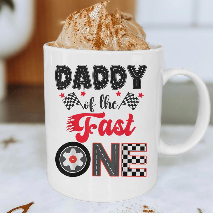 Daddy Of The Fast One Car Racing Dad 1St Birthday Boy Graphic Print Coffee Mug