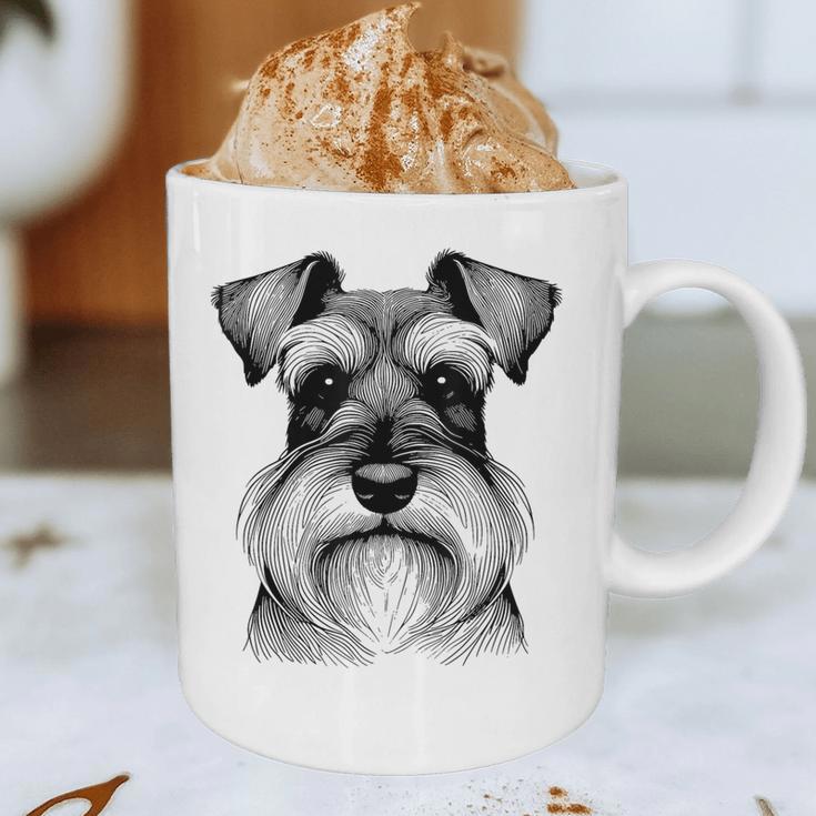 Dog Fingerprint Miniature Schnauzer Dad Mom Graphic Print Coffee Mug