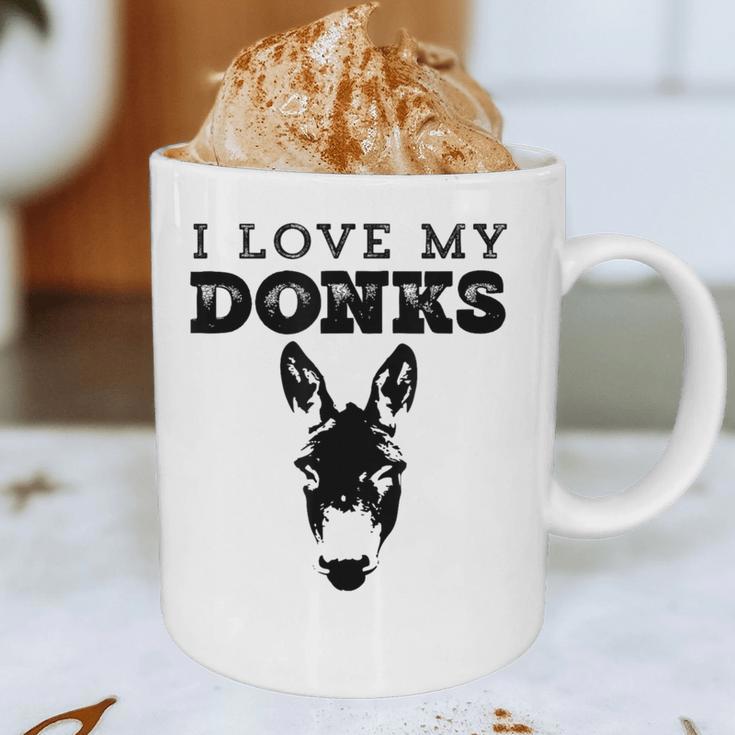 Donkey Mom Or Dad I Love My Donks Farmer Graphic Print Coffee Mug