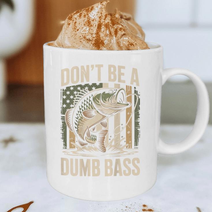 Don't Be A Dumb Bass Fish Camo American Flag Dad Jokes Graphic Print Coffee Mug Don't Be A Dumb Bass Fish Camo American Flag Dad Jokes Graphic Print Coffee Mug