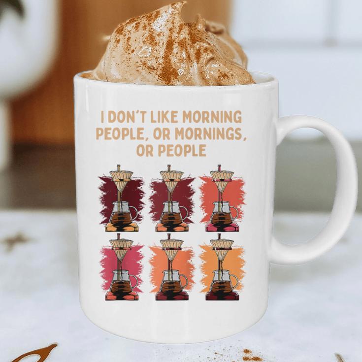 I Dont Like Morning People Introvert Coffee Lover Antisocial Raglan Baseball Tee Graphic Print Coffee Mug