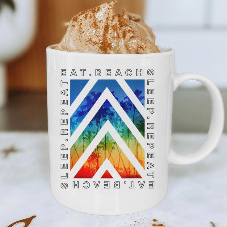 Eat Beach Sleep Repeat Summer Vacation Graduation Tees Men Women Kids Graphic Print Coffee Mug
