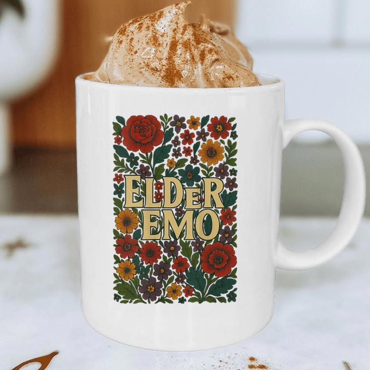 Elder Emo Floral Gothic Vintage Nostalgia Graphic Print Coffee Mug
