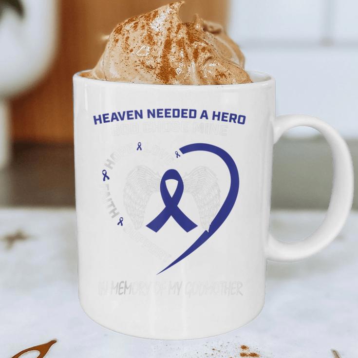 Faith Blue In Memory Of My Godmother Colon Cancer Awareness Graphic Print Coffee Mug Faith Blue In Memory Of My Godmother Colon Cancer Awareness Graphic Print Coffee Mug