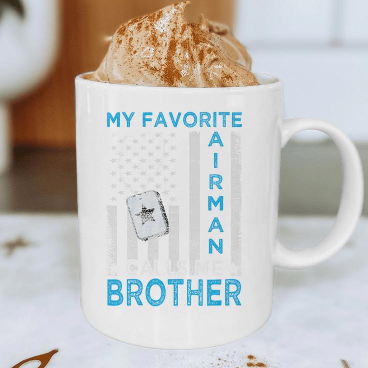 My Favorite Airman Calls Me Brother Airman Graduation Premium Tri-Blend Graphic Print Coffee Mug